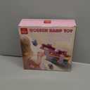 Lehoo Castle Wooden Car Ramp Toys for 1 Year Old Girl Birthday Gifts, Unicorn Montessori Toys for One Year Old, Wooden Race Track with 4 Rollers Toddler Toys for 2 Year Old Girl