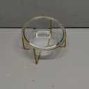 Small Glass Tilted Elevated Cat Dog Bowl Raised Cat Food Water Bowl Dish Pet Comfort Feeding Bowls with Gold Iron Stand