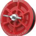 Oatey 33403 Plastic Plug (with Galvanized screw and wing nut), 4-Inch, Red (1 Count (Pack of 1))