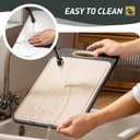 Stainless Steel Cutting Board, Non Toxic Cutting Board for Kitchen Double Sided Food Grade, Chopping Board for Meat/Vegetables, Kitchen Gifts Easy to Clean 2025 New Upgrade Large Size (16"L x 11"W) (Dark Gray)