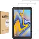 (2 Pack) Screen Protector for Samsung Galaxy Tab A 8.0 inch (SM-T387 Model) Tempered Glass9H Hardness Anti ScratchBubble FreeCase Friendly Easy Installation
