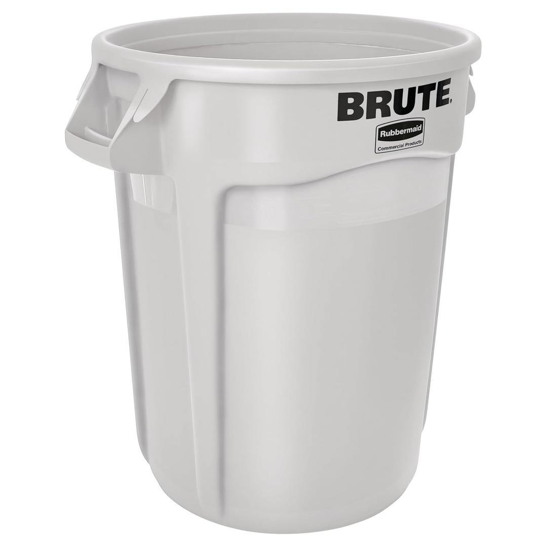 1 Piece Rubbermaid Commercial Products Brute 32G Vented Trash Container, Black, for Restaurants/Landscapers/Construction Sites/Back of House/Offices/Warehouses/Commercial Environments