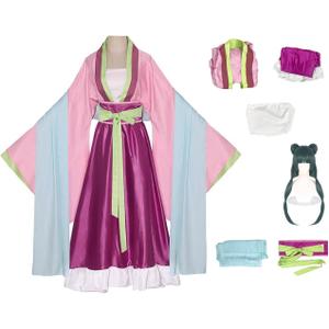 Tokisaki Maomao Cosplay Apothecary Diaries Costume Mao Mao Hanfu Dress Women Ruqun Set Halloween Uniform Outfit(3XL,1MA2O2Pink)