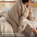 Bedsure Muslin Duvet Cover King Size - 100% Cotton 3-Layer Gauze Duvet Cover PureWoven Ultra-Soft & Breathable Bedding Set with Zipper Closure and 8 Corner Ties (Light Brown, King, 104"x90")