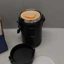 82oz Adults Thermo Food Jar For Hot Food 3 Tier Bento/Food Wide Mouth Insulated Stackable Food Containers Hot Cold lunch box for Work Office Outdoors Picnic (BLACK)