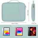 9-11 Inch Tablet Carrying Case, Padded Sleeve Bag for iPad Pro 11-in (M4), iPad 10.9 (10th Gen), iPad Air 11-in (M2), Galaxy Tab S8/S9 (PU-Mint Green11)