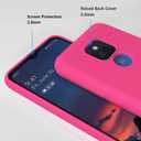 E Segoi Moto G Play 2021 Case, Liquid Silicone Gel Rubber Shockproof Case Soft Microfiber Cloth Lining Cushion Compatible with Motorola Moto G Play 2021 6.5 inch (Hot Pink)