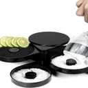 1 Pack 3 Tier Bar Glass Rimmer for Cocktail and Margarita Salt Rimmer Set with Sponge,Bar Accessories for The Home bar Set Plastic Bartender Tool for Margarita Salt,Black