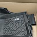 3W Floor Mats Compatible for Jeep Gladiator 2020-2024, TPE All Weather Custom Fit Floor Liner for Jeep Gladiator,1st & 2nd Row Full Set Car Liners with Grey Logo, Black