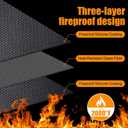 Thmins 100x51 Inches Extra Large Grill Mat for Outdoor Grill - Fireproof Deck and Patio Protector, Waterproof and Oil-Proof Barbecue Grill Mat