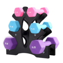 AUXSOUL 1 Pack Dumbbell Rack Stand, 3 Tier Dumbbell Bracket Free Hand Weight Tower Stand for Home Gym Organization, Holds 3/5/8 LB (Weights Not Included)