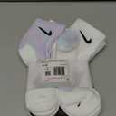 Nike Unisex Adult Everyday Cushioned Training Ankle Socks (6-Pack) (Medium, White/Black)