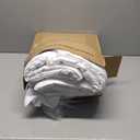 White Queen Comforter Set - 3 Pieces Seersucker Lightweight Bedding Comforter Sets (1 Soft Fluffy Comforter & 2 Pillowcases) - All Seasons Cozy Modern Bed Sets