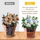 Lettry 2Pcs Planter Inserts for Large Pots, 18" Round Plastic Planter Insert with Drainage Holes for Place Inside Planters to Use Less Potting Soil for Tall Flower Pots Plant Containers (18inch)
