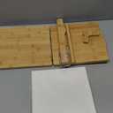 2025 Upgraded Wooden Tortilla Press 10 Inches Large Wood Tortilla Press Maker, with Rolling Pin & 50 Pcs Parchment Paper, for Homemade Tortillera, Roti, Chapati, Taco, Pataconera, Burritos (Square)