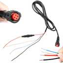 Sunluway Upgraded 010-12445-00 Power/Data Cable Threaded 4-Pin Replacement Cable Compatible with Garmin Transducers echoMAP Chirp/Plus/UHD, GPSMAP Panoptix, Black