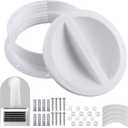 1 Set White Dual Size Wall Mount Connector for Portable Ac Vent Ac Exhaust Hose Coupler for 6 and 6.5 Inches Hose Accessories Plug