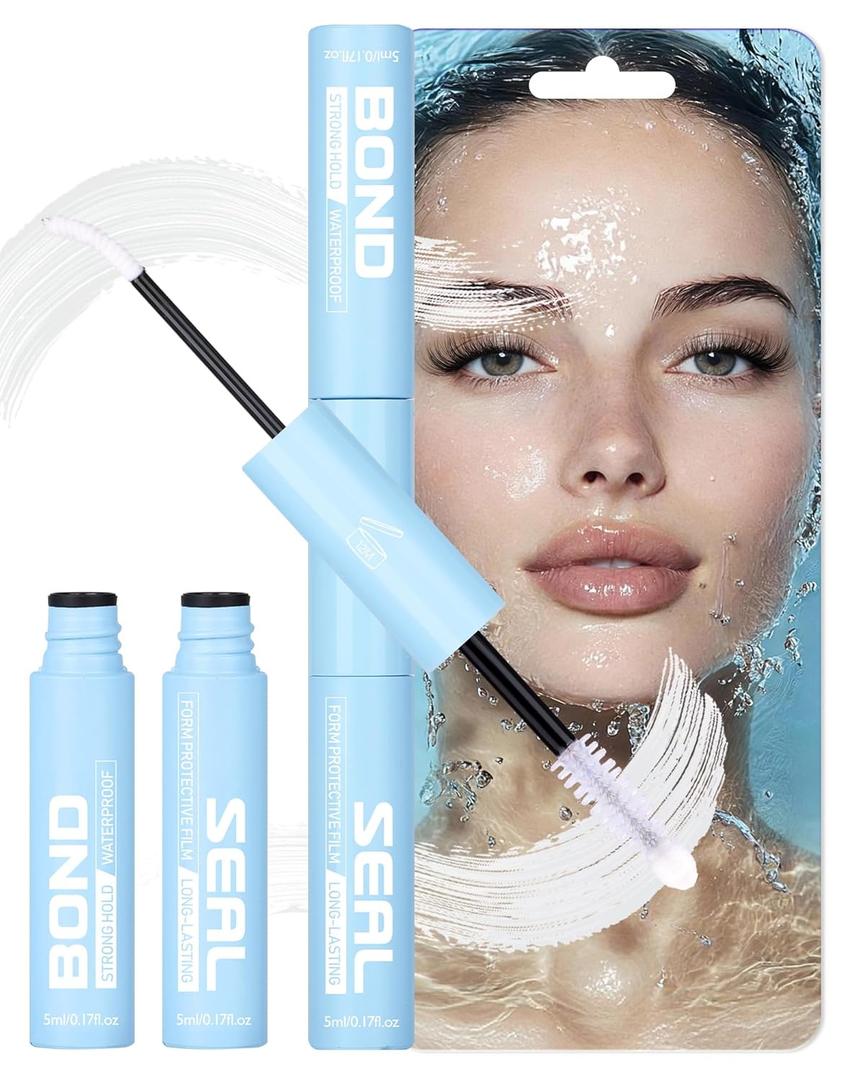 3 x White Bond and Seal Lash Glue Waterproof Clear Lash Cluster Glue For Eyelash Clusters Sleep Safe Sweatproof Long Lasting Invisible Lash Extension Adhesive DIY At Home by Zegaine