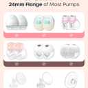 Nuliie 3-in-1 Flange Sizing Kit 13/15/17/19/21mm for 24mm Electric Double Breast Pump Flange/Shield, 10PCS Silicone Flange Inserts to Boost Pumping Efficiency & Comfort, BPA-Free Essential for Moms