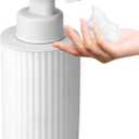Automatic Soap Dispenser Foaming Touchless: 8.7oz White Plastic - Rechargeable Electric Smart Auto Foam Soap Dispenser - Hand Dish Bathroom Kitchen (White Foam Type)