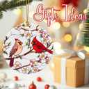 2 x Christmas Ornaments, Cardinal Ornament, Christmas Tree Ornaments, Xmas Decorations, Holiday Decorations, Gifts for Bird Lovers, Cardinal Gift, Holiday Party Gifts, and Xmas Gift Ideas