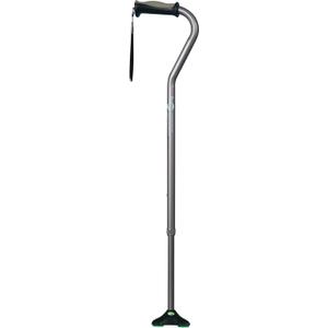 Hugo Mobility 731-858 Adjustable Offset Quadpod Walking Cane with Ultra Stable Cane Tip, Smoke