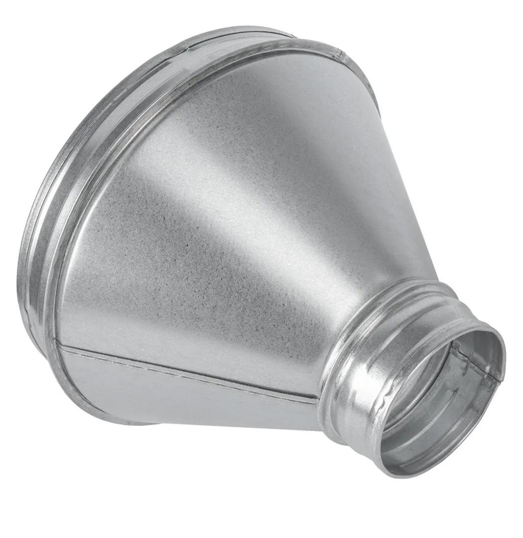 8" to 3" Inch Round Duct Reducer - Male Fit Galvanized Steel Pipe Increaser - Coupling for Round Duct Ventilation Systems - Heating & Cooling, HVAC
