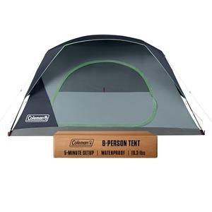 Coleman Skydome Camping Tent with 5 Minute Setup, 8 Person Weatherproof Tent with Rainfly & Carry Bag, 20% More Headroom Than Traditional Canopies