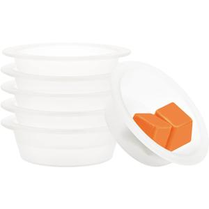ASAWASA 6 Pcs Reusable Silicone Wax Melt Warmer Liners, Leakproof, No Mess, No Scrape, Non-Toxic, BPA Free, 2.48 in in Bottom DiameterMedium Size 6pcs