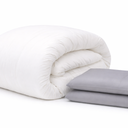 Andency White Twin Comforter Set (66x90Inch), 2 Pieces Cute Soft Pinch Pleat Bedding Comforters & Sets for Kids Girls, All Season Lightweight Fluffy Down Alternative Bed Set