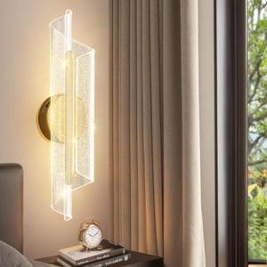 Modern Gold Wall Sconces 19.7in Sconces Wall Lighting Dimmable LED Wall Lights for Indoor Living Room Bedroom Bathroom Stairs Hallway Doorway