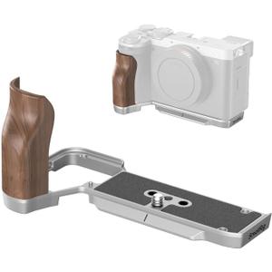 SmallRig A7C II / A7CR Handgrip L-Shape Grip for Sony Alpha 7C II/Alpha 7CR, Quick Release Plate for Arca, Lightweight Wooden Side Handle, for Quickly Switch on Tripods/Handheld Shooting - 4796B