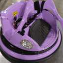 Bumper Car for Kids, 12V Electric Ride-On Car for Toddlers with Remote Control, Led Lights, 360-Degree Spin, Bluetooth Capability, 2 Speed Settings, Anti-Collision Padding, and 5-Point Safety Belt