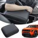 JKCOVER Compatible with 2024 2025 2026 Toyota Tacoma (4th Gen Tacoma) Center Console Armrest Cover Accessories PU Leather Car Anti-Scratch Armrest Cushion Lid Protector