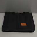 ZHMO Canvas Tote Bag for Women,Women's Bags Crossbody Bags Work Laptop Tote Bag Large Handbags Purse for Travel Nurse Teacher (New Upgrade Black With Compartments and Inner Cup Holders)