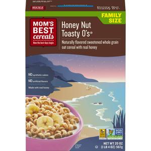 Mom's Best Honey Nut Toasty O's Cereal, Non-GMO Project Verified, Made with Whole Grain, No High Fructose Corn Syrup, Kosher, 20 Ounce Box (Pack of 10) BBD MAY 22, 2026
