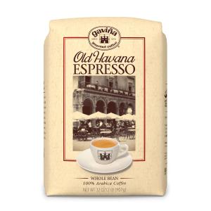 Gavina Old Havana Espresso Whole Bean Coffee, Medium-Dark Roast, 32 OZ Bag (EXP 06/25/26)