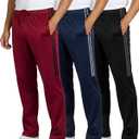 Real Essentials 3 Pack: Mens Sweatpants  Athletic Track Pants with Pockets | Workout, Running & Lounge (Big and Tall) (XX-Large, Set 6)