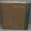 DUMOS 54-inch Indoor Cat Tree Tower Multi-Level Pet House for Large Cats with 2 Condos, Scratching Posts, Round Platform, Small Ladder, and Toys, Pink