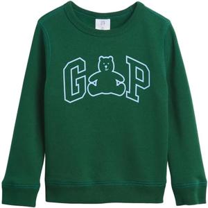 GAP unisex-child Logo Crewneck Sweatshirt (3T, Evergreen Glamour)