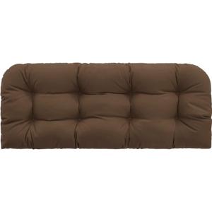 Outdoor Bench Cushion, Tufted 44x22x4 Inch Loveseat Pad for Patio Furniture Wicker Chair Garden Swing Porch Sofa, Indoor Outside Use, Fade-Resistant & Waterproof, Brown