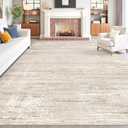zesthome Washable Rug 8x10, Stain Resistant 8x10 Area Rugs for Living Room, Non Slip Backing Abstract Rugs for Bedroom, Folable Machine Washable Area Rug (Beige,8'x10')