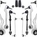 10pcs Front Suspension Kit Upper Control Arm E90 Compatible with BMW 3-Series 325i 328i 330i 335d 335i 335is 2006-2013,2008-2013 BMW E82 E88 1-Series 128i 135i, 2013-2015 E84 X1(2WD Only)