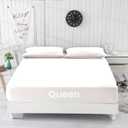 GLUYOHEY Grounding Fitted Sheets, Queen Size, 90% Organic Cotton + 10% Pure Silver Fiber, Earthing Bed Sheet with Connect Cord, Conductive Grounding Sheet for Better Sleep, Off White (Queen - 60"x80"x13")