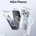 UBeesize Magnetic Tripod for iPhone with Remote, 64 Extendable Phone Stand for Video Recording/Vlogging, N52 Strong Holder for iPhone 12-15/Android, Portable Travel Selfie Stick Tripod(White)