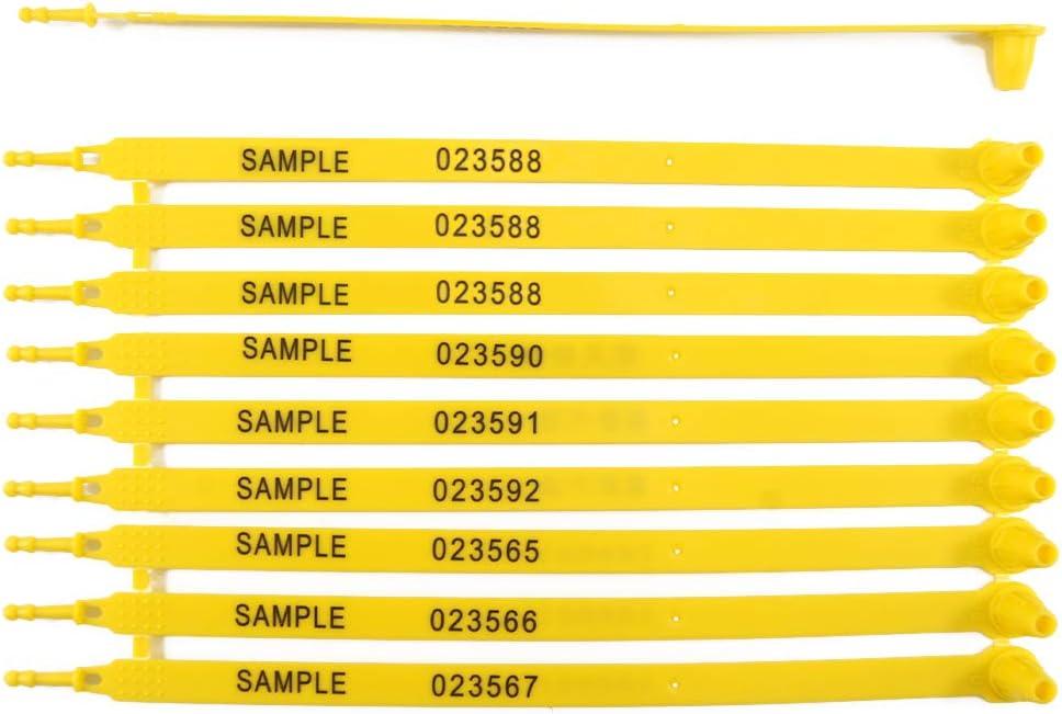 Leadseals(R) 1000 Plastic Truck Trailer Door Seal Tamper Evident Tite-Lock Security Tags Numbered Safty Disposable Locks for Trailer Logistics Transport Package Shipping