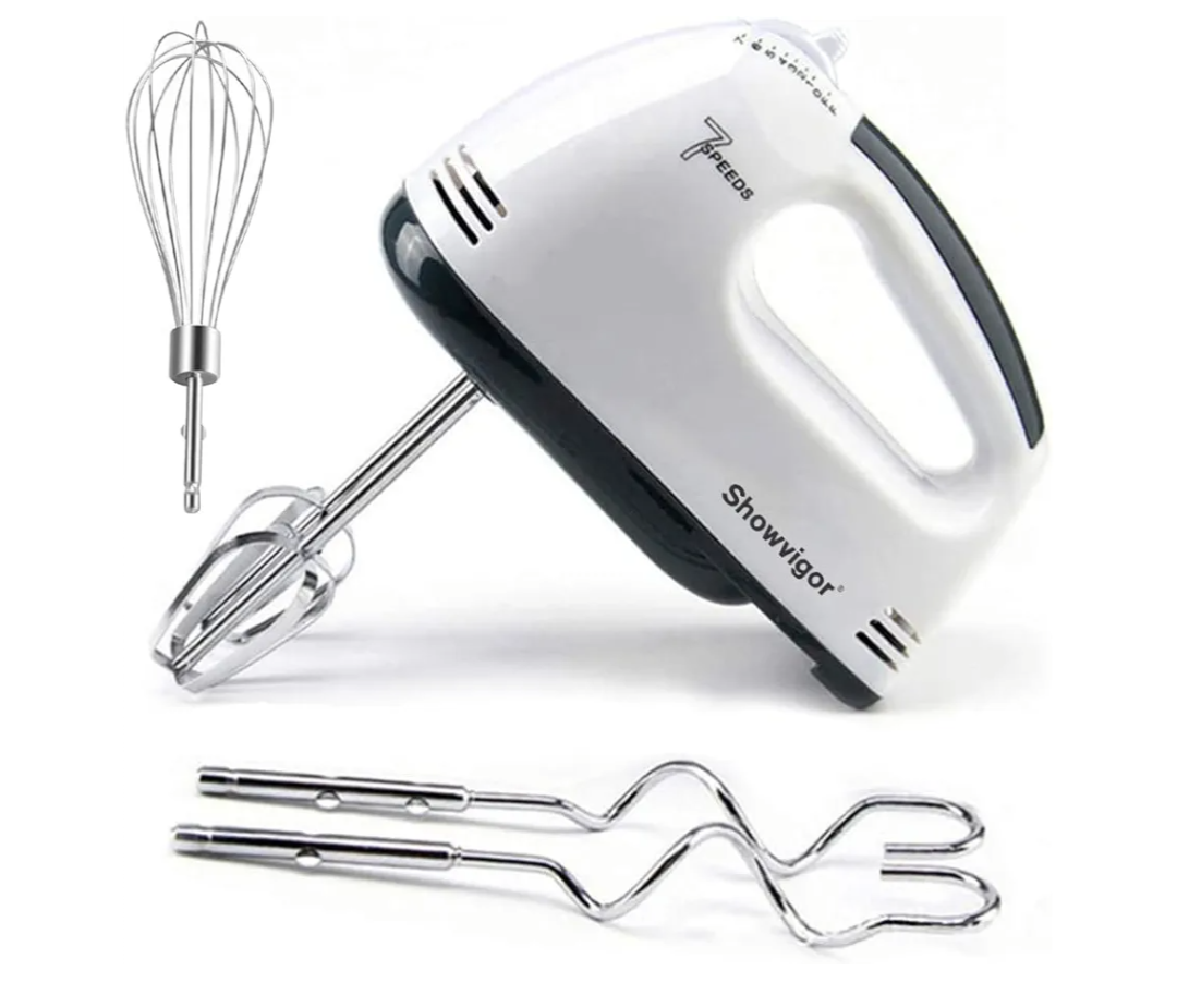Hand Mixer, 7 Speed Electric Cake Whisk Food Mixer SelfControl/Turbo Boost with 5 Stainless Steel Accessory Food Beater for Cake Bread (size 3)
