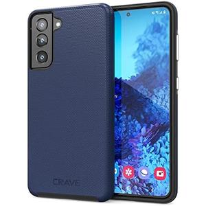Crave for Galaxy S21 Case, Shockproof Protection Dual Layer Case for Samsung Galaxy S21, S21 5G (6.2 inch) - Navy