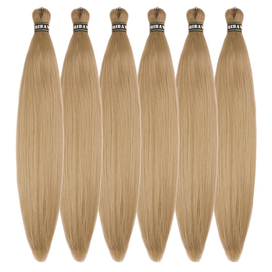 Brown Blonde Braiding Hair Pre stretched Box Braiding Hair Extensions Feed in Braids 26 inch