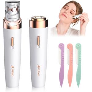 Epilator for Women, 2-in-1 Facial Hair Removal Epilator, Painless Designed Hair Remover with Built-in LED Light for Precision, Smooth Glide Hair Remover for Women Face Lips Chin Peach Fuzz